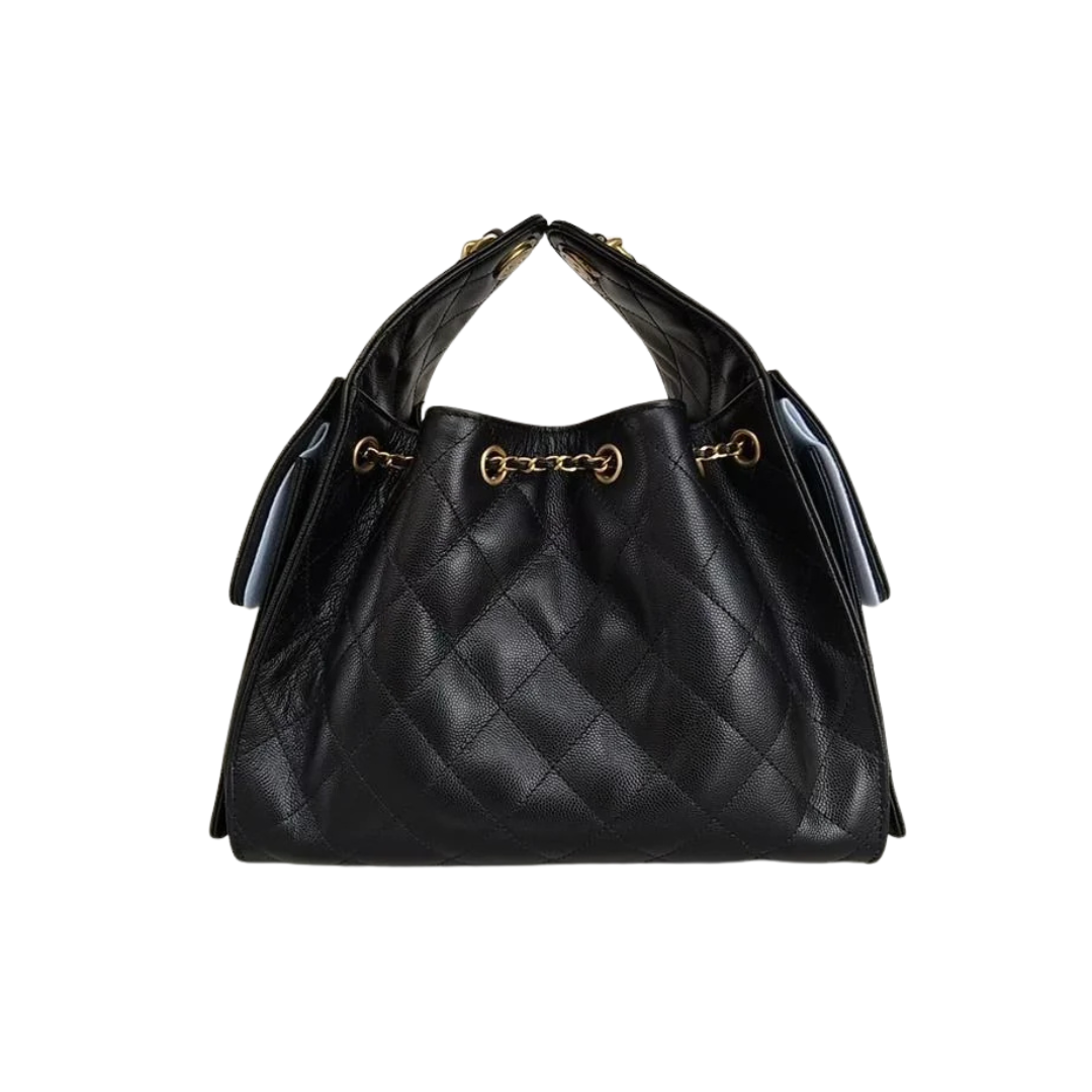 Chanel 25 Quilted Leather Handbag – Black - View 2