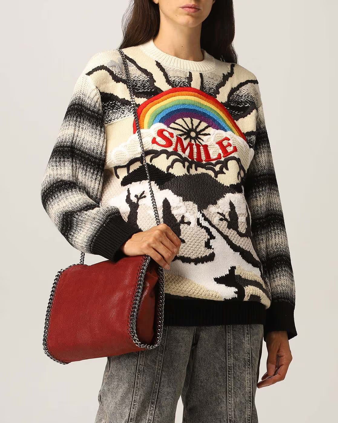 Stella McCartney Eco Shaggy Deer Mini Tote Bag – Rust - View 4