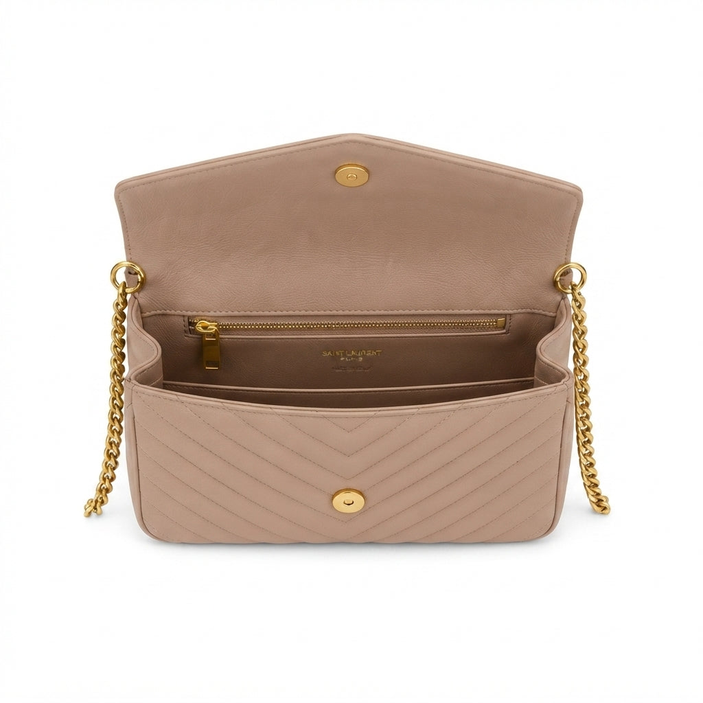 Saint Laurent-Style Top Handle Bag – Beige - View 2