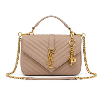 Saint Laurent-Style Top Handle Bag – Beige - View 4