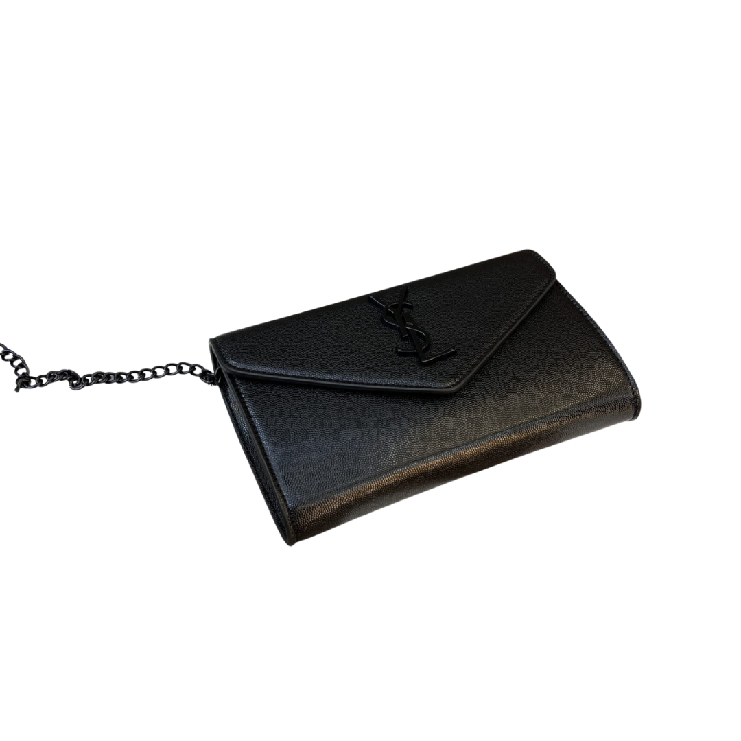 Saint Laurent Uptown Wallet on Chain – Black - View 1