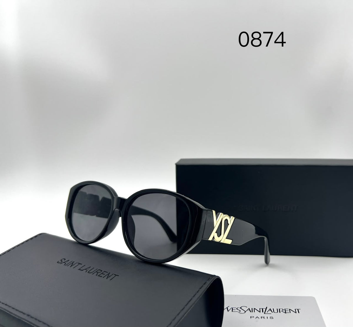Saint Laurent Sunglasses Oval – Black - View 3