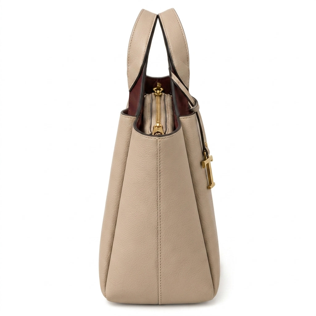 Tod's Logo Charm Tote Bag – Light Beige - View 2