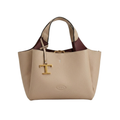 Tod's Logo Charm Tote Bag – Light Beige - View 1
