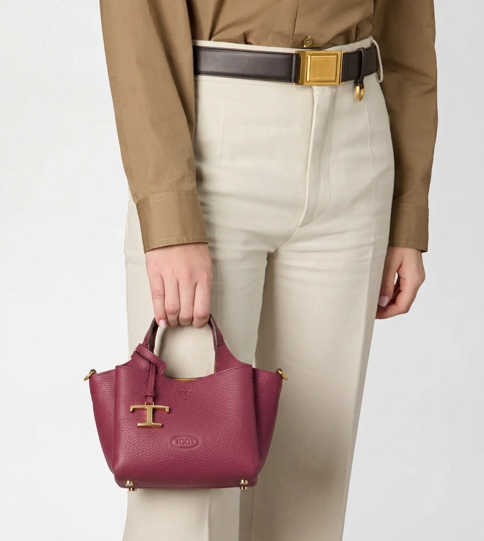 Tod's Leather Tote Bag – Red - View 4