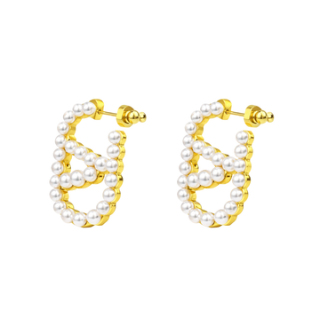 Valentino Jewelry | Valentino Rockstud Double Hoop Earrings Gold
