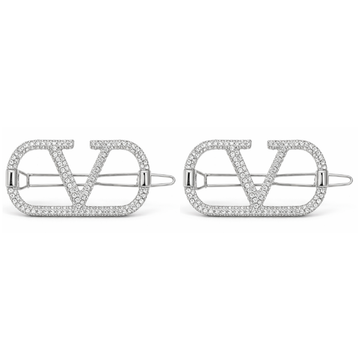 Valentino Jewelry | VLogo Signature Hair Clip Gold Plain