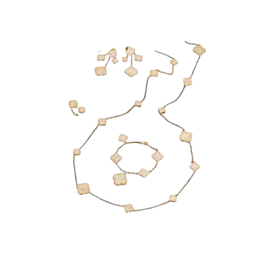 Van Cleef & Arpels Jewelry | Jewelry Set Gold Full Crystals