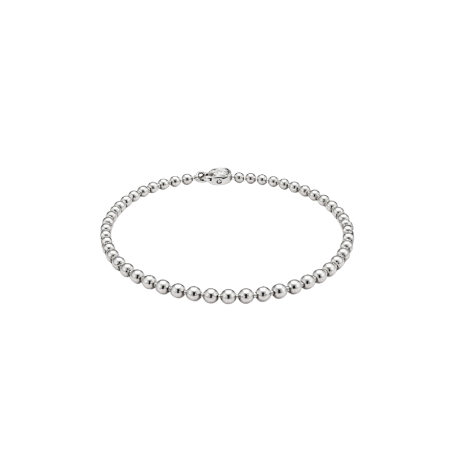 Van Cleef & Arpels Jewelry | Perlee Beads Silver Bracelet and Ring Set