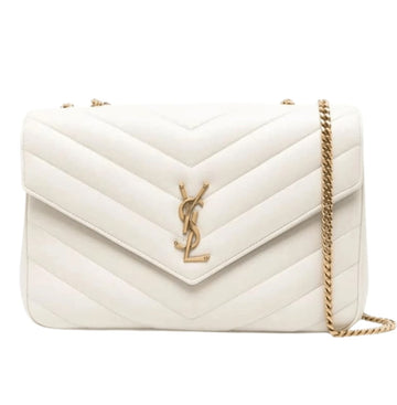 Saint Laurent Bag | Loulou Shoulder Bag In A Cream Or White Color