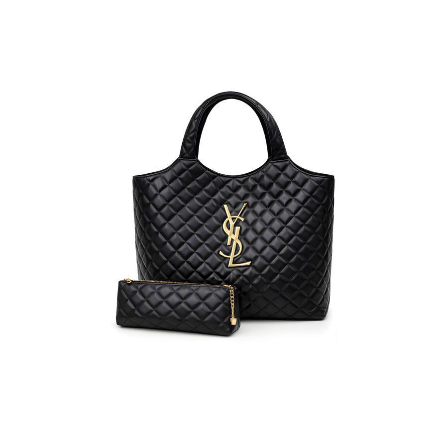 YSL Bag | Icare Maxi Quilted Black