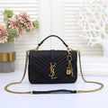 Saint Laurent Chevron-Quilted Bag – Black - View 5