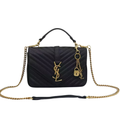 Saint Laurent Chevron-Quilted Bag – Black - View 2