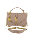 Saint Laurent Chevron-Style Bag – Mauve - View 2