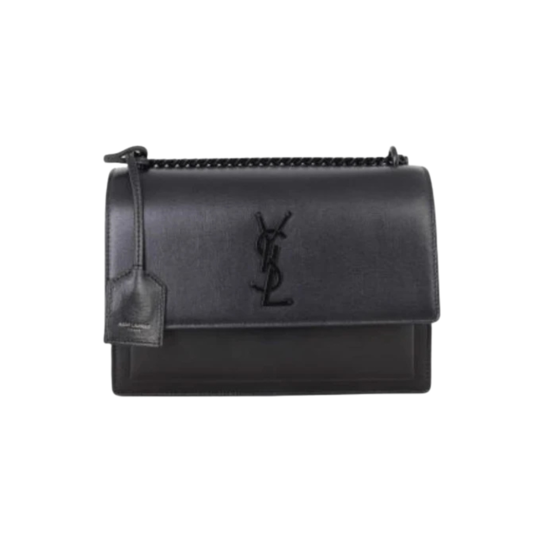 YSL Bag | Sunset Medium Bag Black Leather