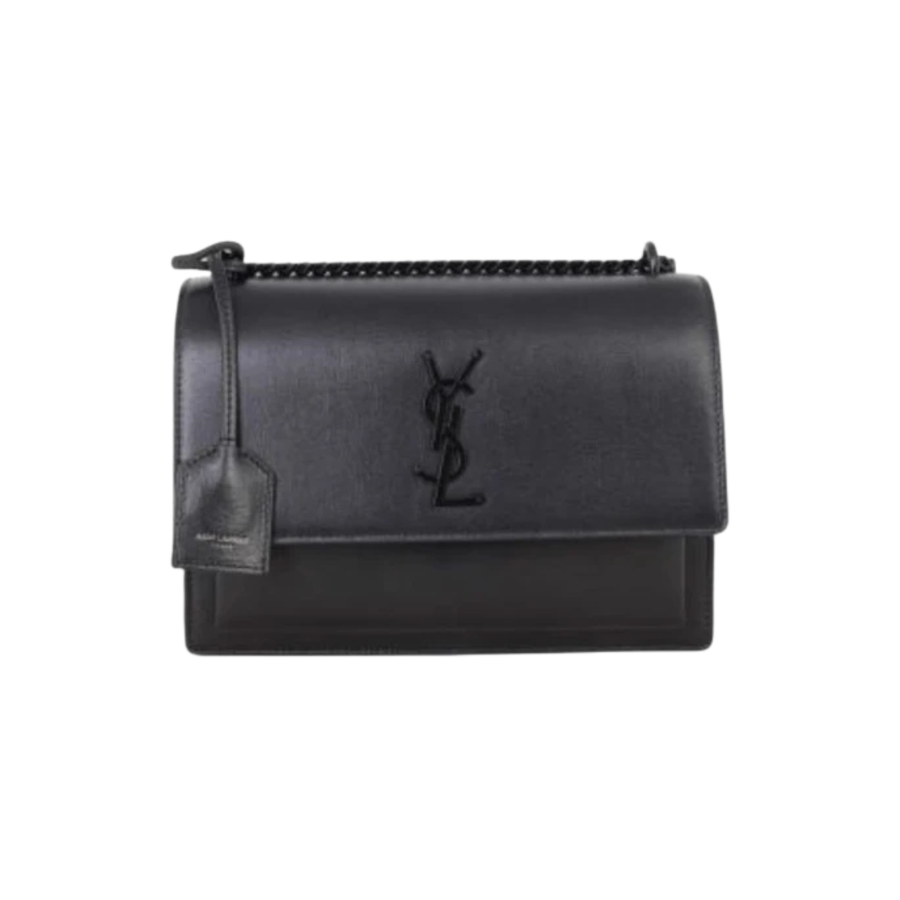 YSL Bag | Sunset Medium Bag Black Leather