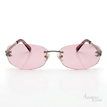 Chanel Rimless Sunglasses – Pink Tint - View 1