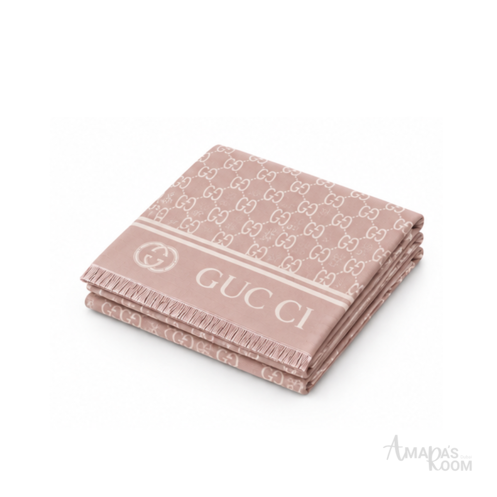Gucci | Scarf GG Monogram Jacquard Dusty Pink - View 4