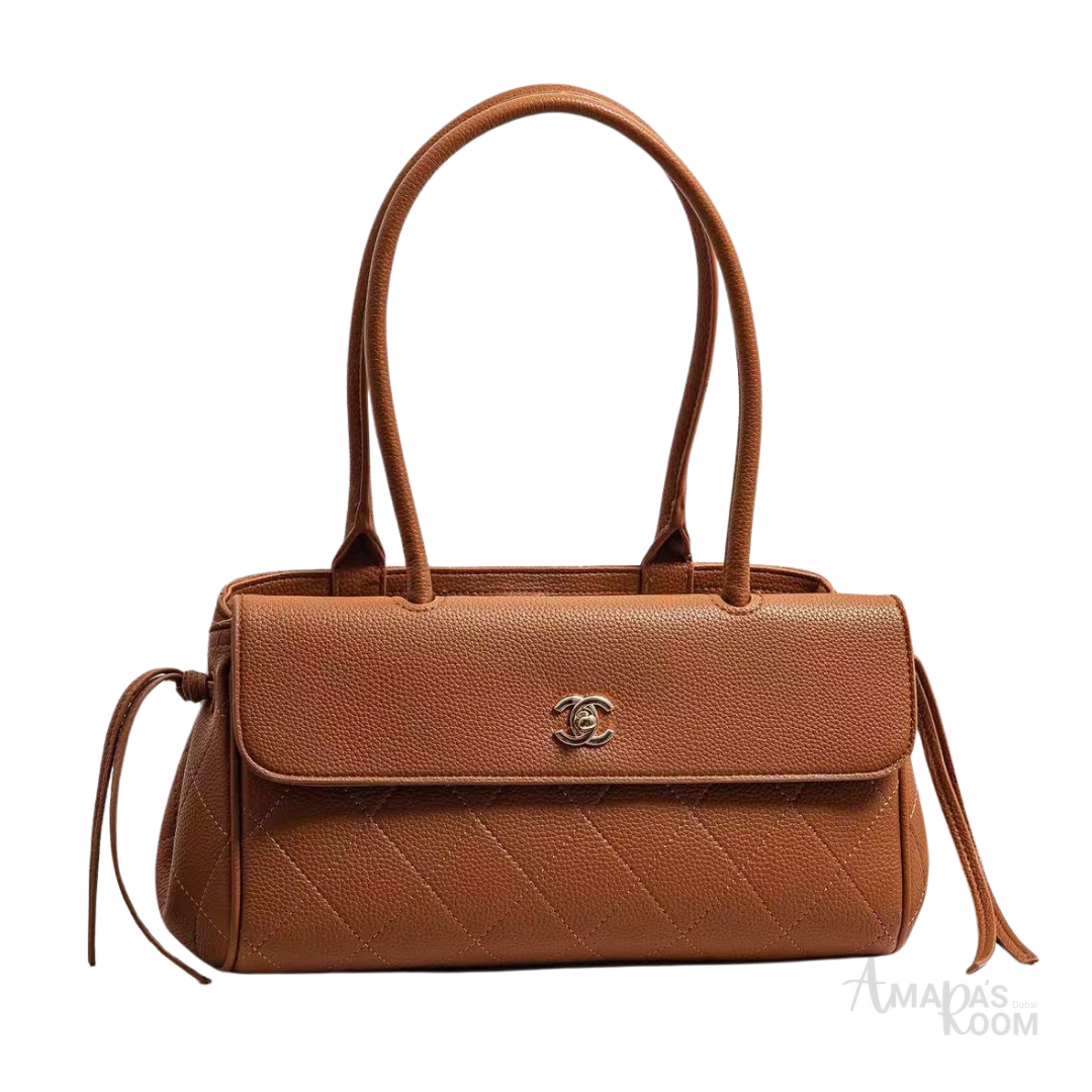 Chanel Stitched Urban Small Shopping Bag – Camel - View 2