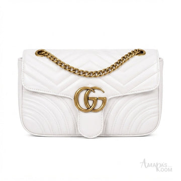 Gucci GG Marmont Shoulder Bag – White - View 1