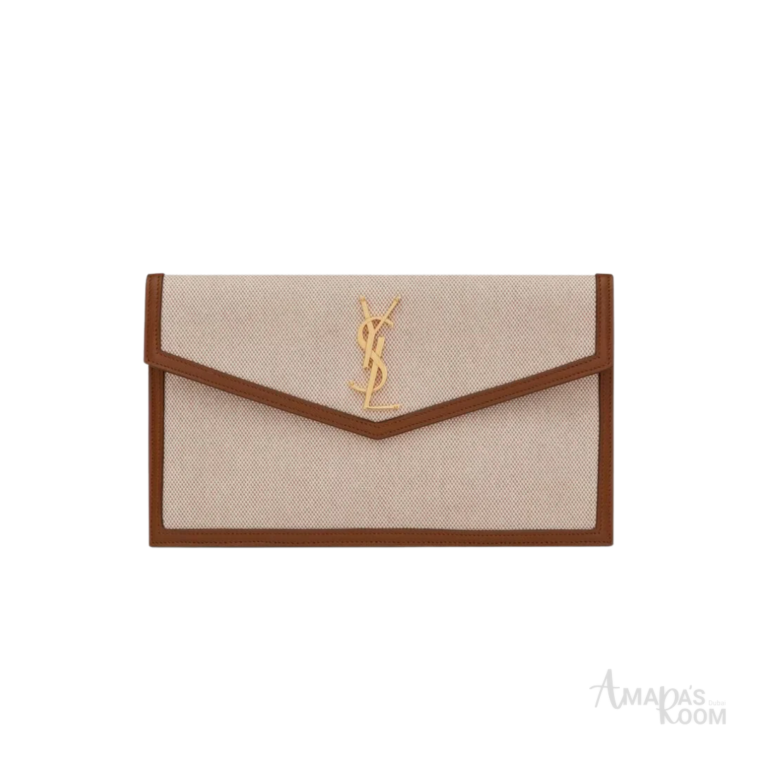 YSL Bag | Uptown Pouch Natural Beige