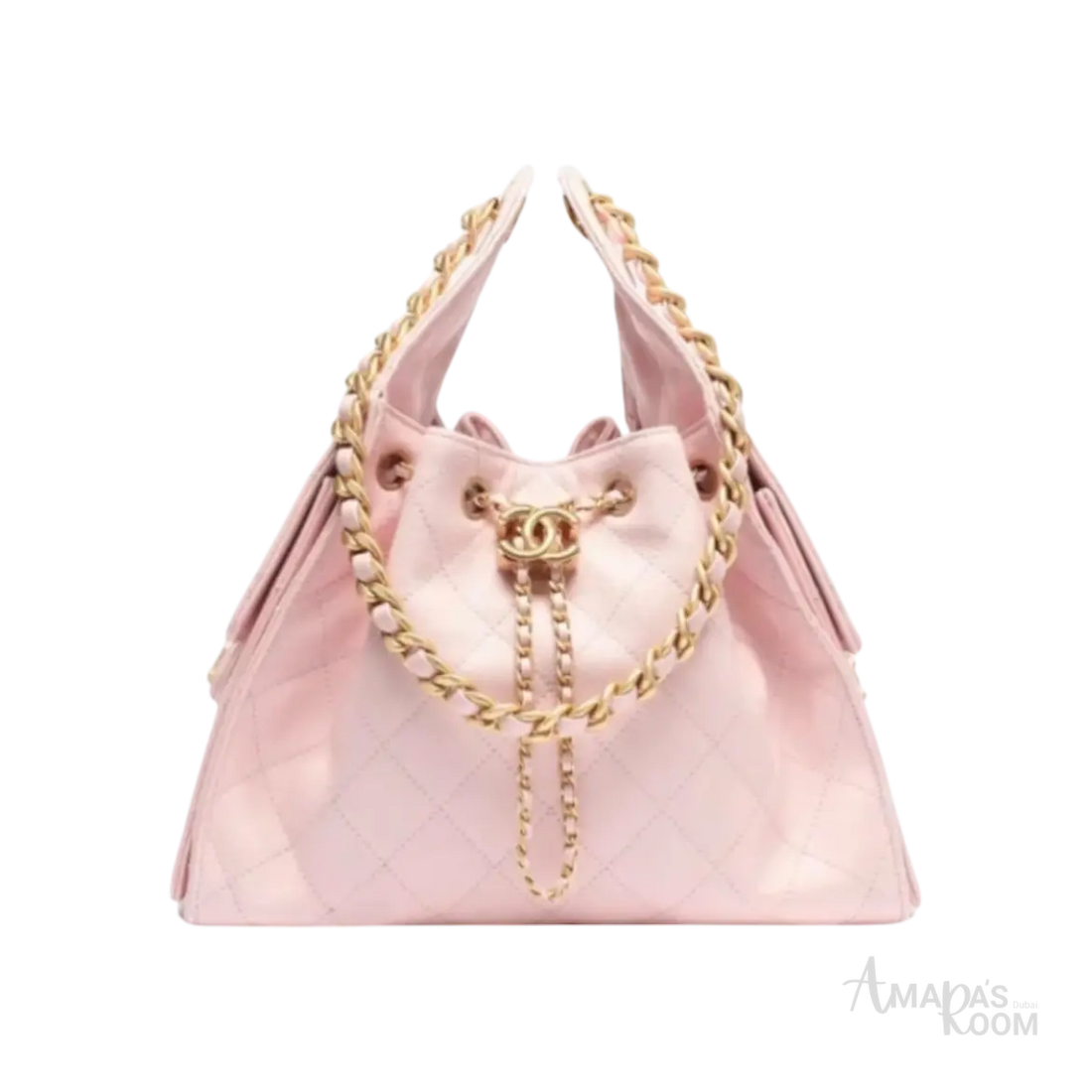 Chanel 25 Small Handbag – Pink & Gold - View 1