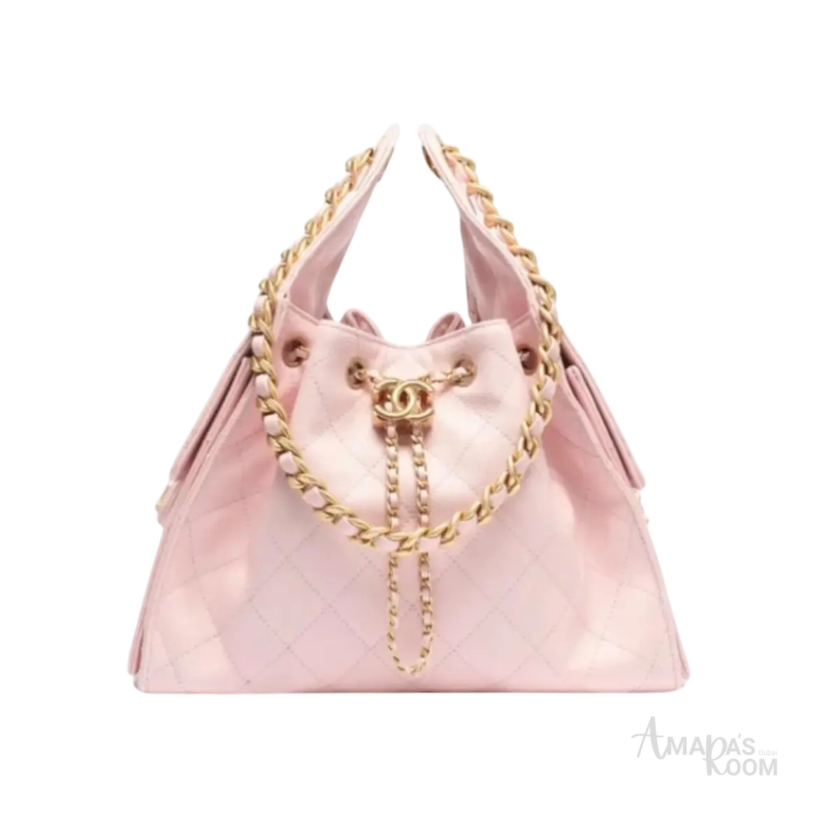 Chanel 25 Small Handbag – Pink & Gold - View 1