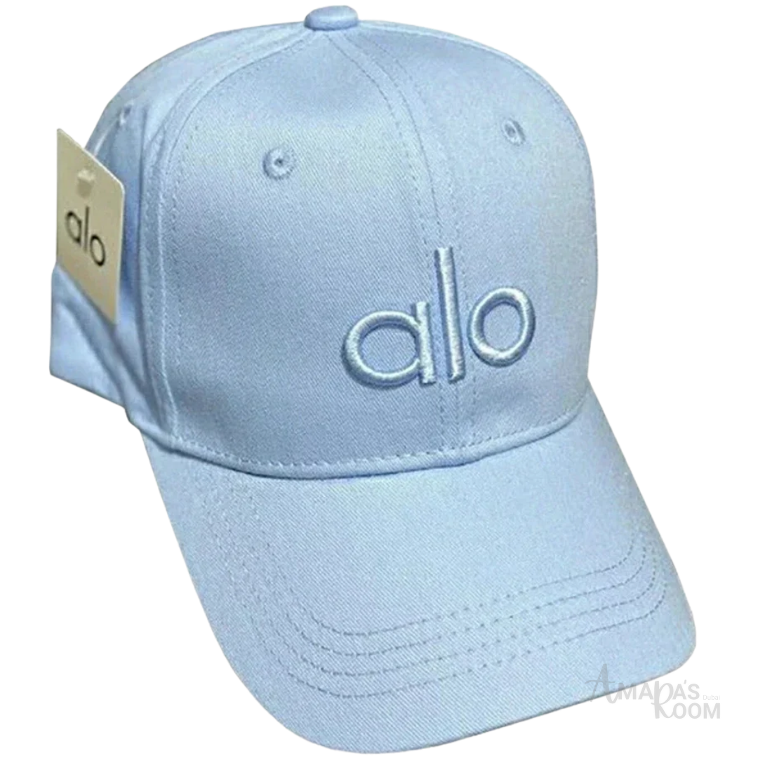 Alo Yoga | Washed Off-Duty Adjustable Baseball Cap in Light Denim Blue - View 4