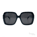 Chanel Sunglasses Signature Lettering – Black & Blue - View 1