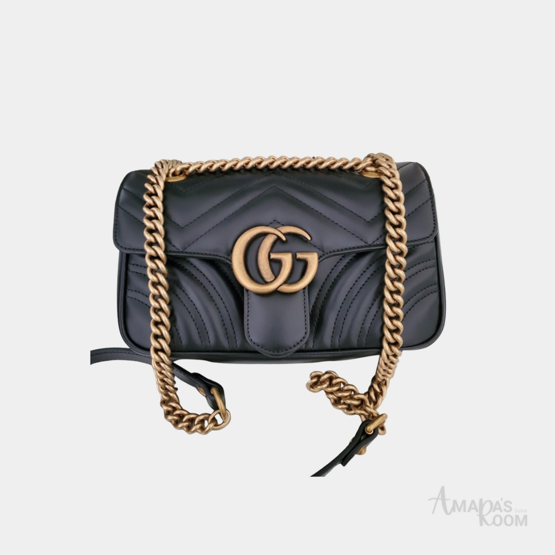 Gucci Marmont Mini Shoulder Bag – Gold - View 2