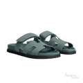 Hermès Chypre Sandals – Bleu Tonerre - View 1