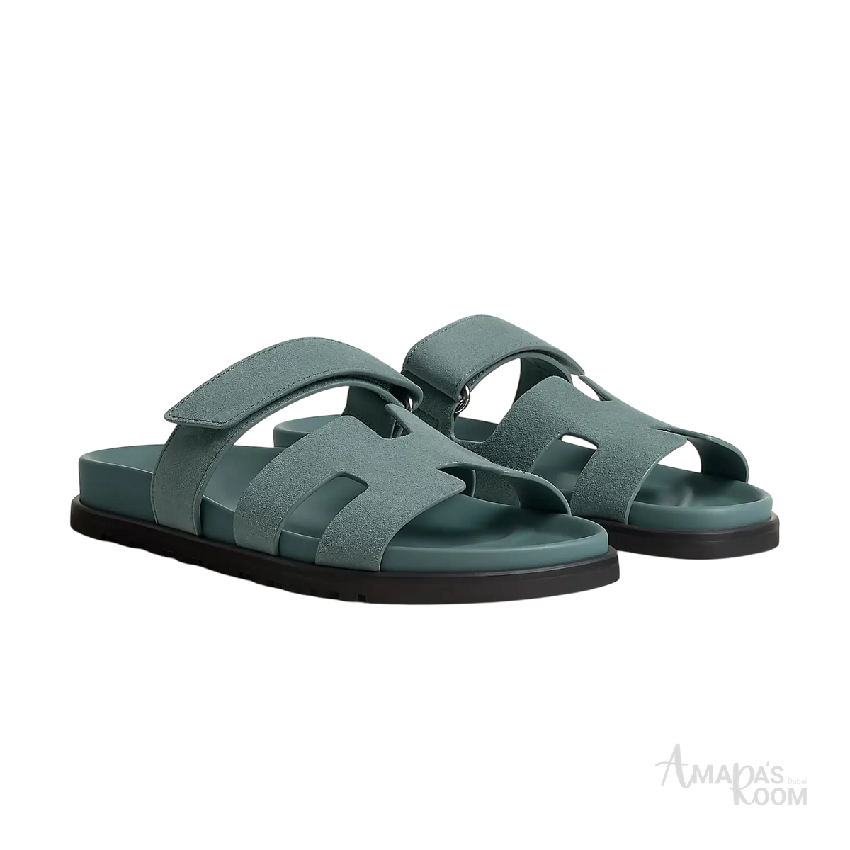 Hermès Chypre Sandals – Bleu Tonerre - View 1