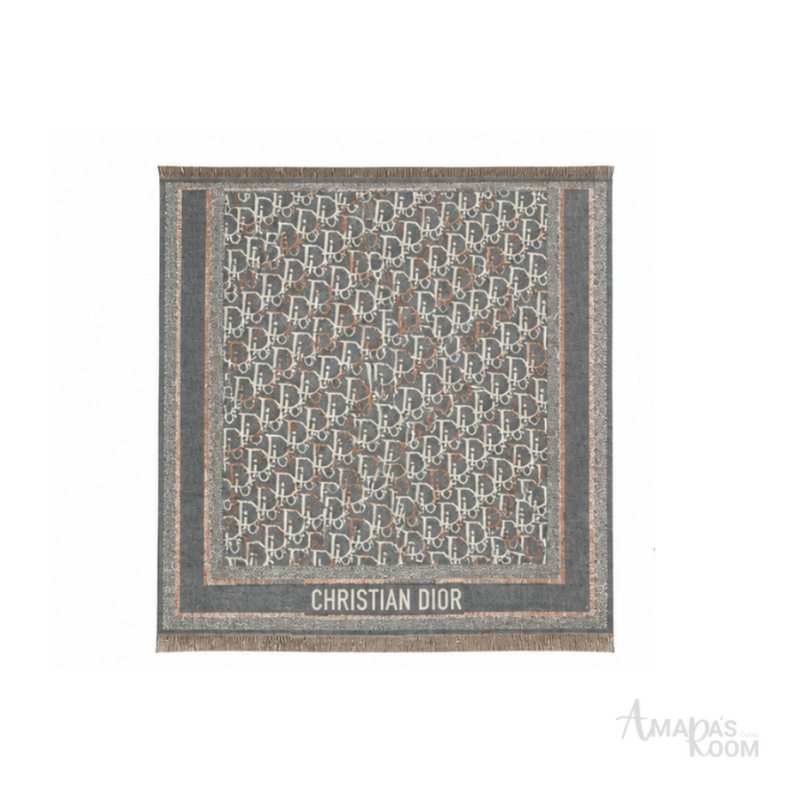 Dior Scarf | Oblique Grey