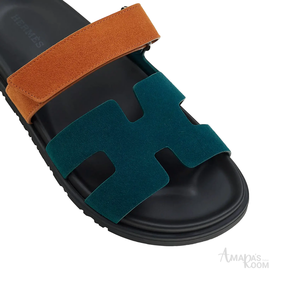 Hermès Chypre Sandals – Vert Mousse / Naturel - View 2