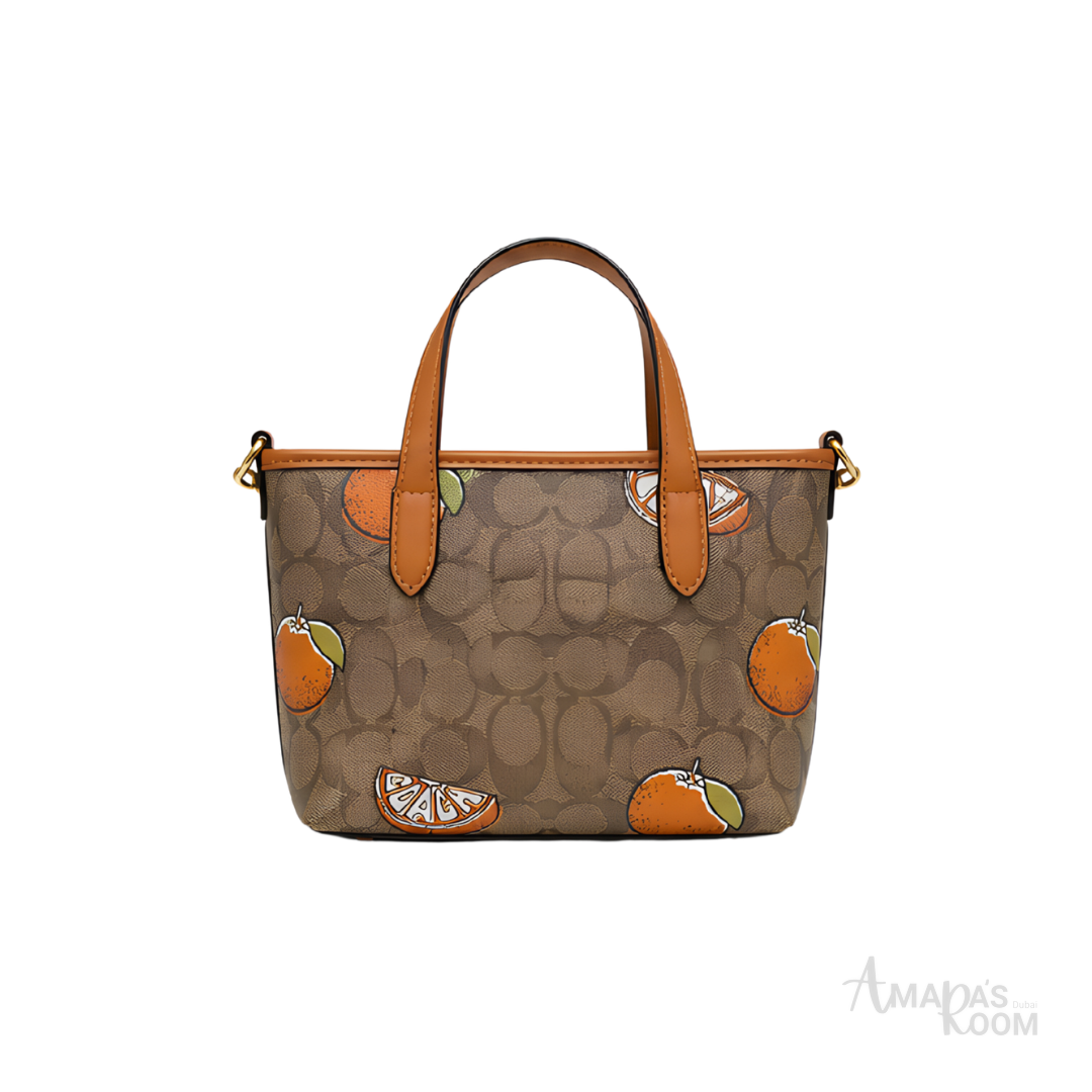 Coach Signature Coated Canvas Tote Bag – Tan - View 4