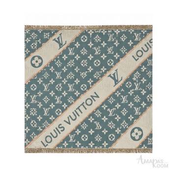 Louis Vuitton Scarf | Monogram Denim Shawl Pearl Grey