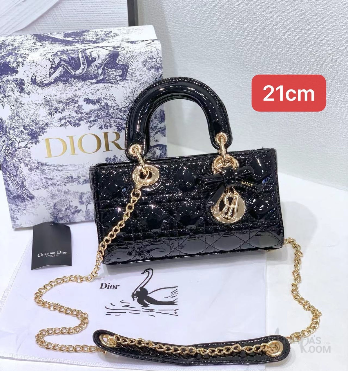 Dior Lady D-Joy Leather Bag – Black - View 5