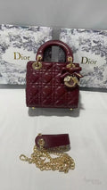 Dior Lady Dior Handbag – Burgundy - View 5