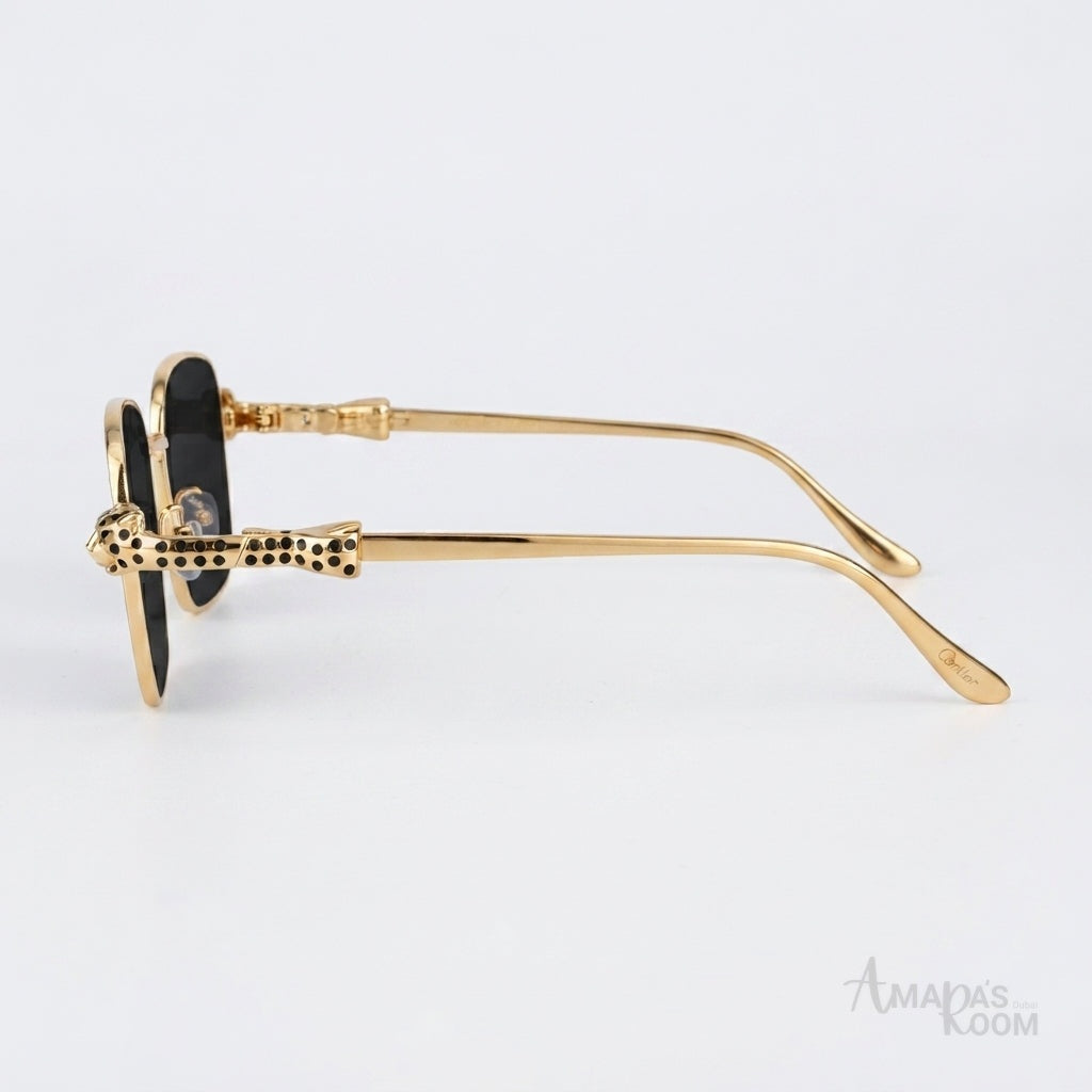 Cartier Sunglasses Gold-Tone – Black Lenses - View 2