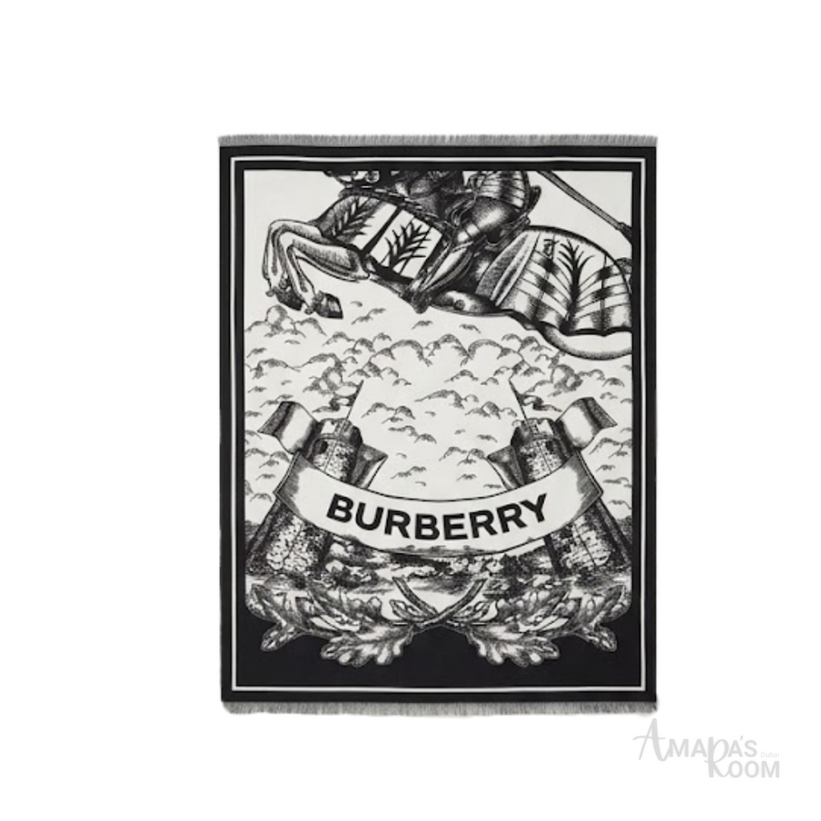 Burberry | Scarf Equestrian Knight White - View 1