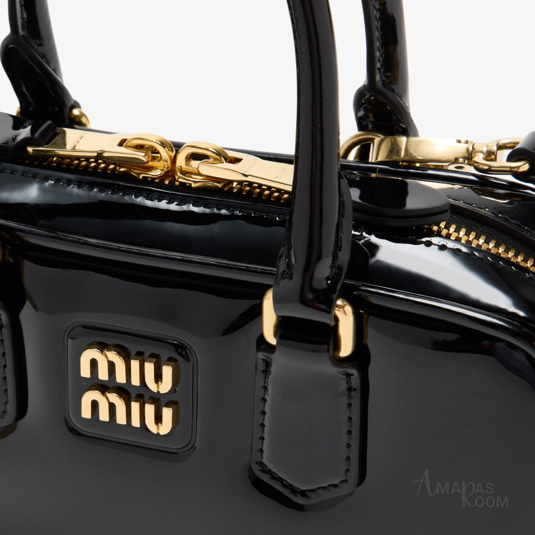 Miu Miu Mini Bowling Bag – Glossy Black - View 2