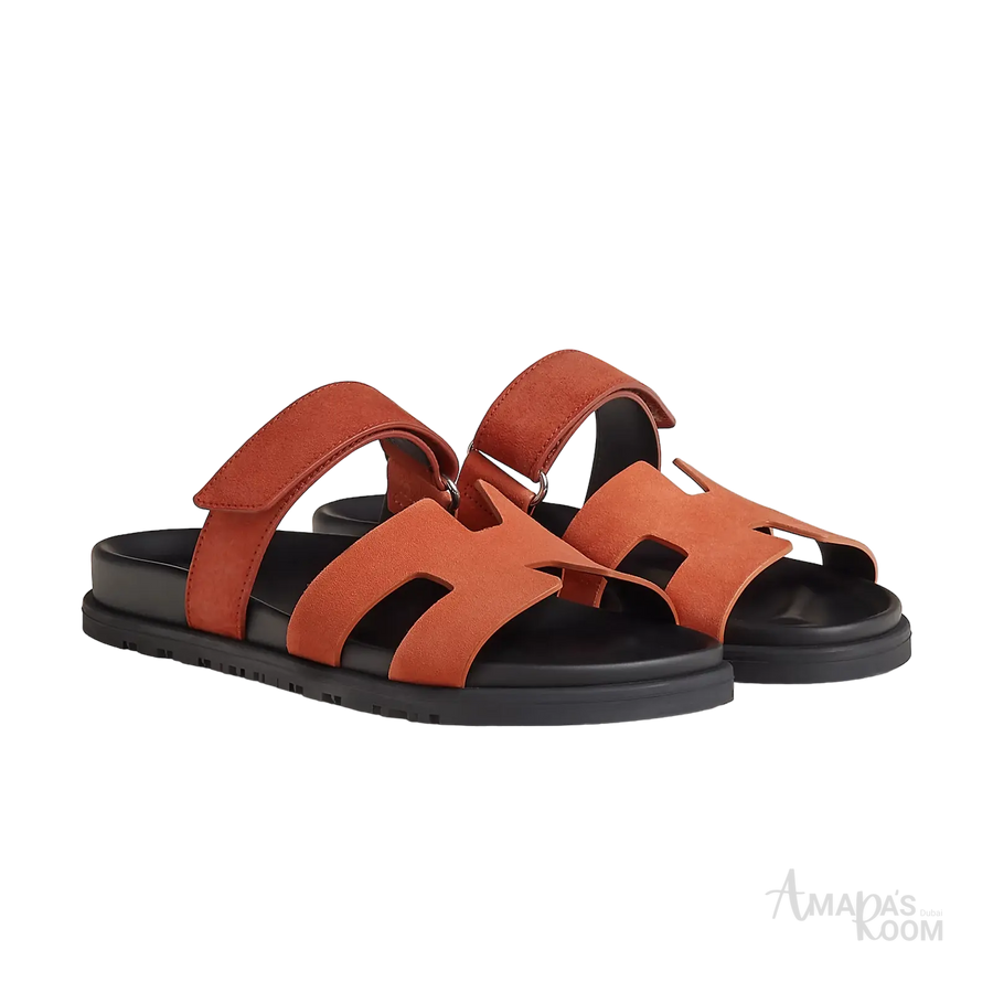 Hermès Chypre Sandals – Rose Bois De Santal - View 1