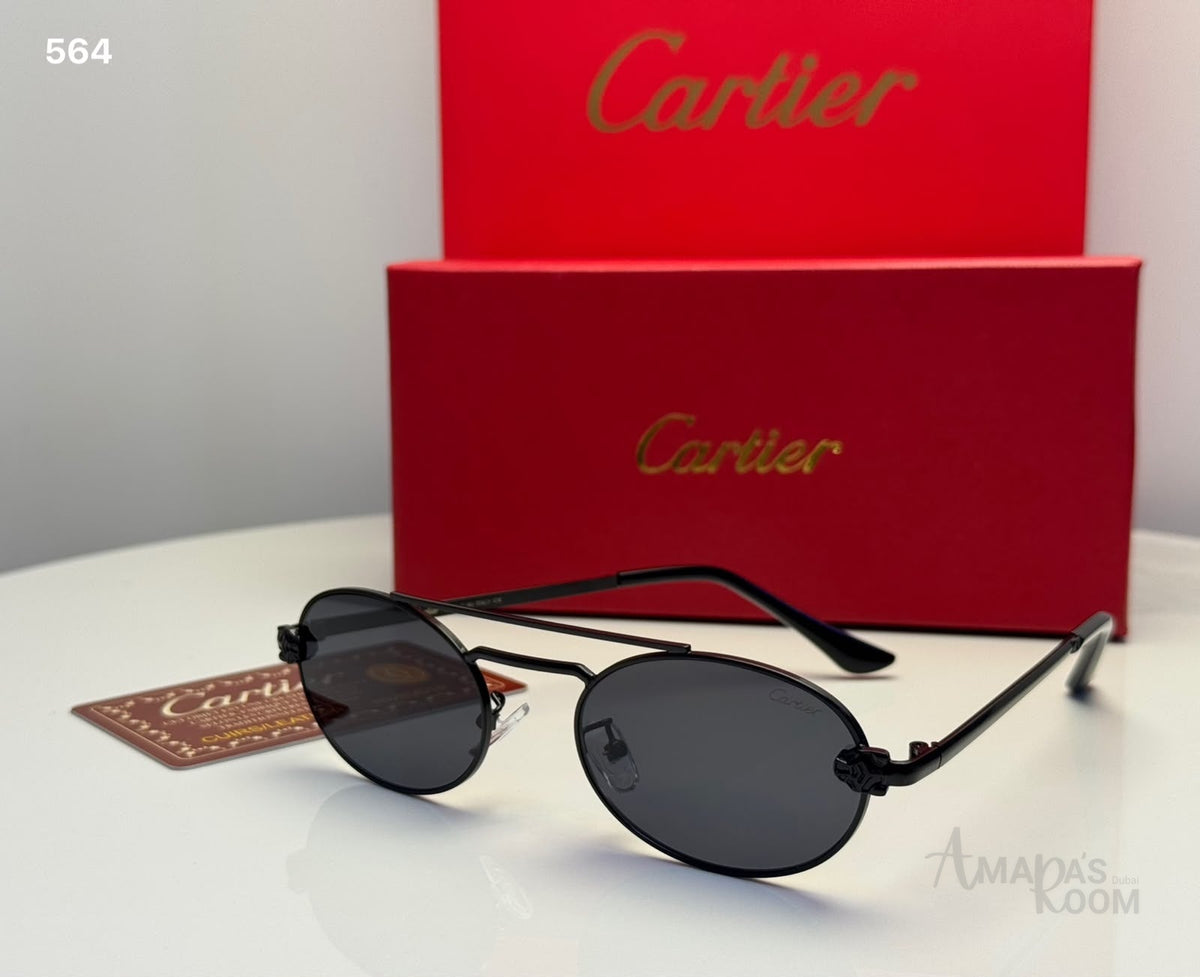 Cartier Sunglasses – Black with Dark Lenses - View 3