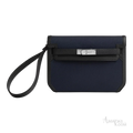 Hermès Depeche 25 Pouch – Bleu Marine / Noir - View 1
