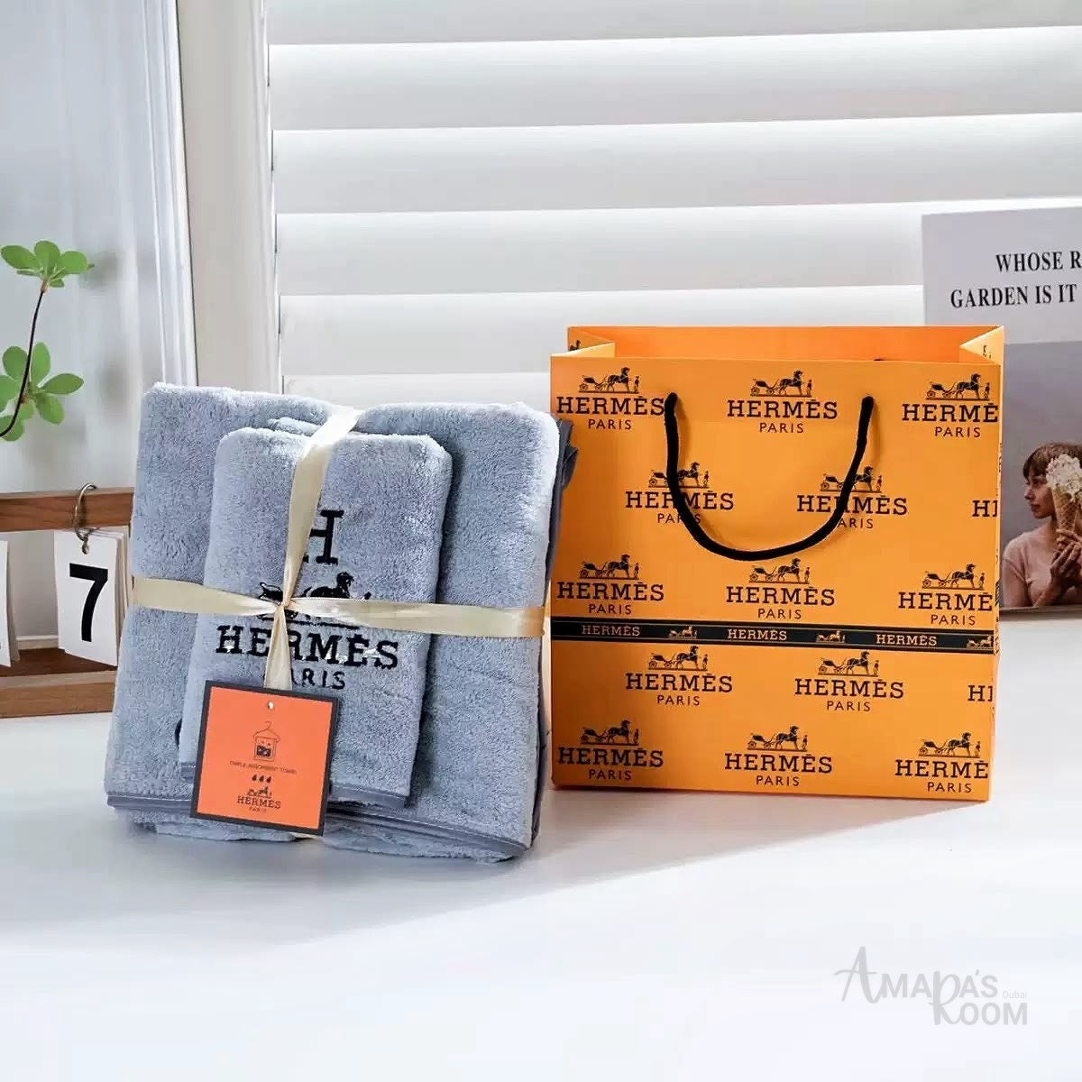 Hermès Bath Towel – Grey - View 5