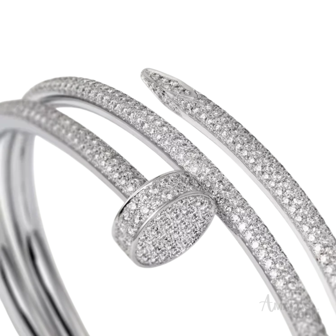 Cartier Juste un Clou Bracelet, Double, Half-Paved