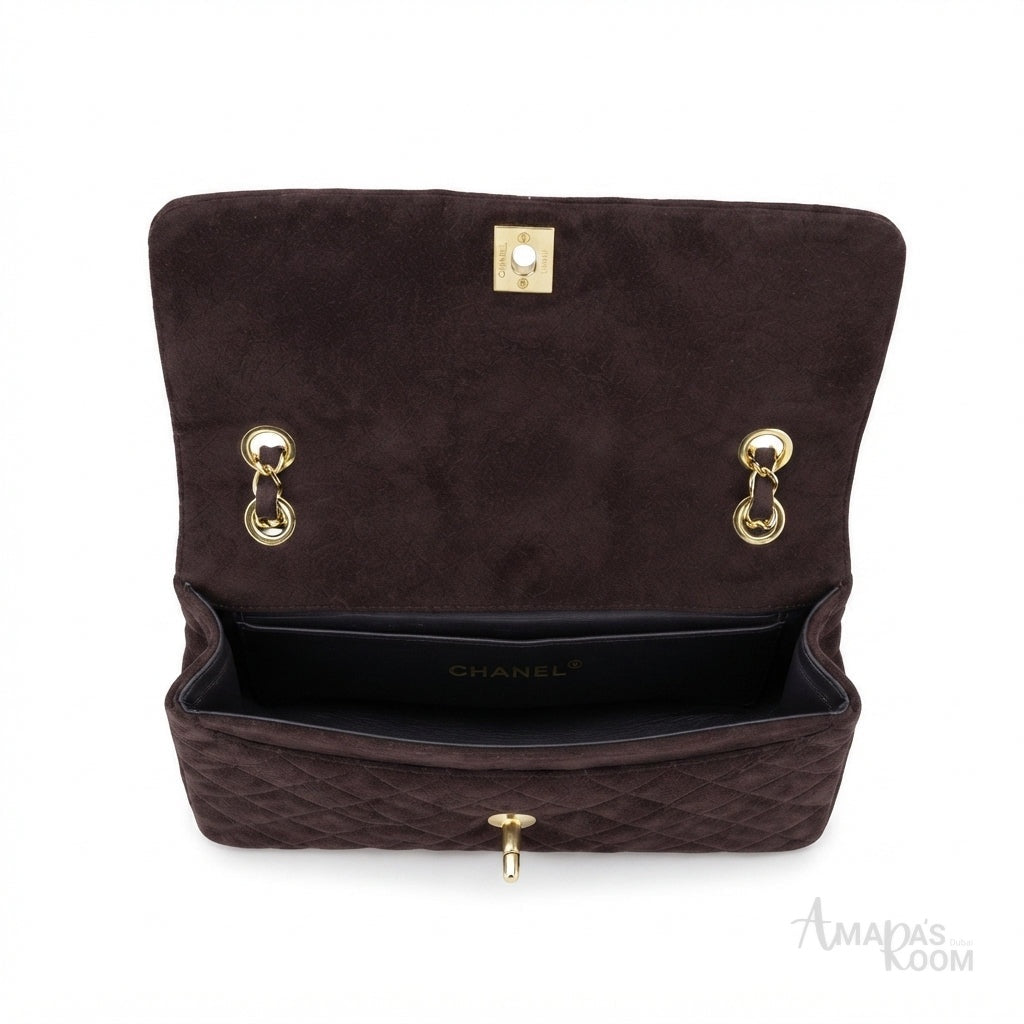 Chanel suede Handbag – Dark Brown - View 3