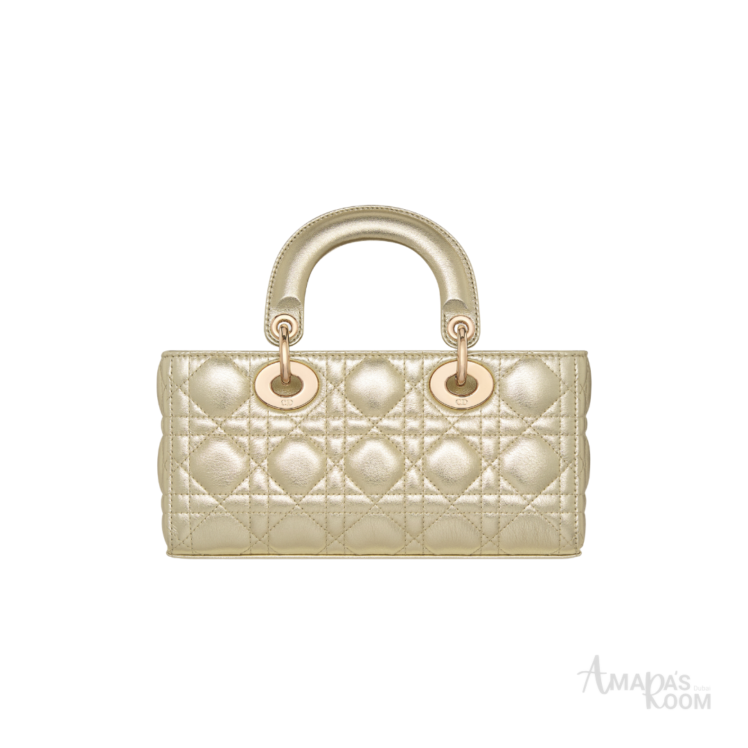 Dior Lady D-Joy Quilted Leather Bag – Gold - View 3