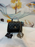 Chanel Bag | Coco Handle Small Flap Bag – Black (Quilted caviar leather with gold-tone hardware)