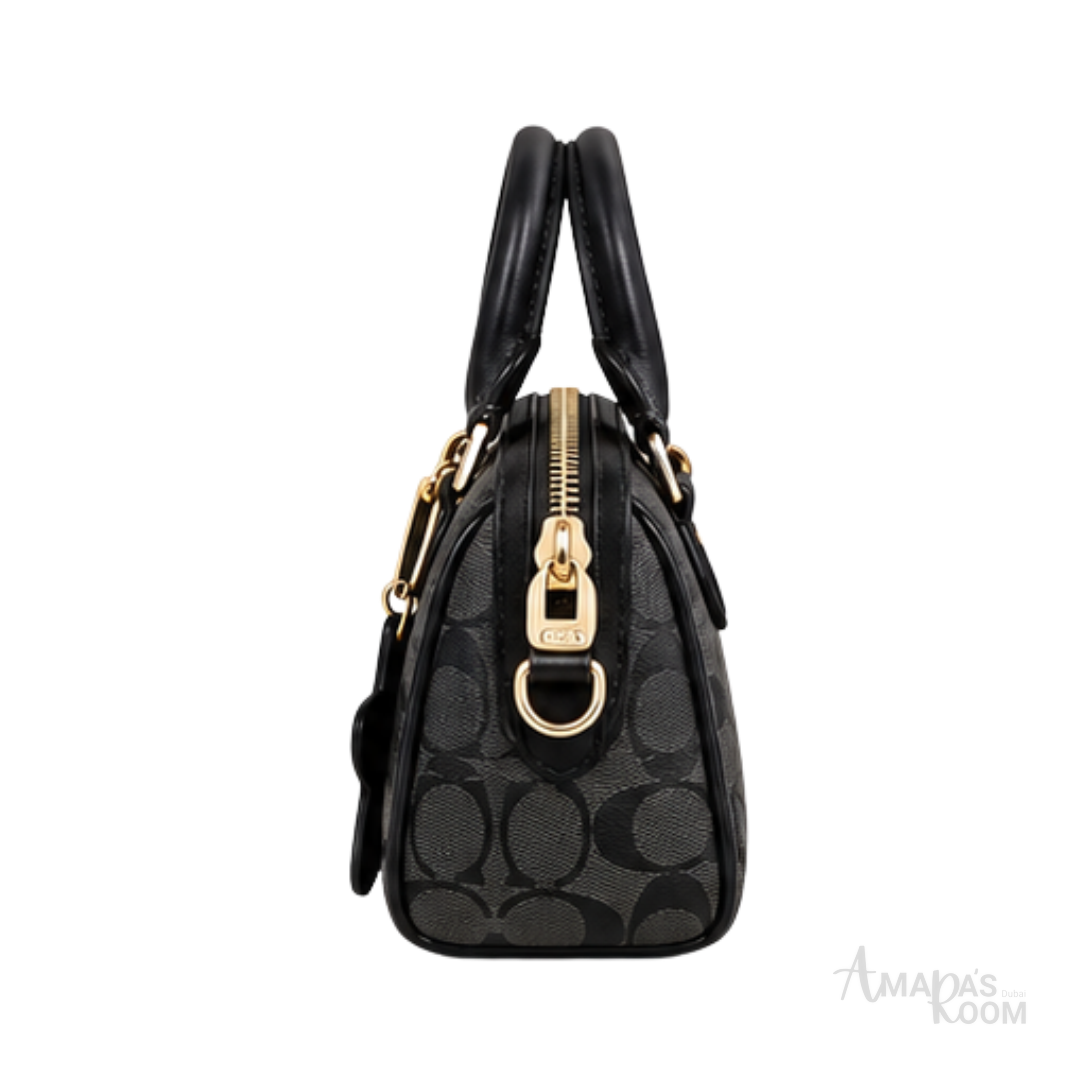 Coach Bag | Mini Rowan Crossbody Bag – Charcoal – Black Signature